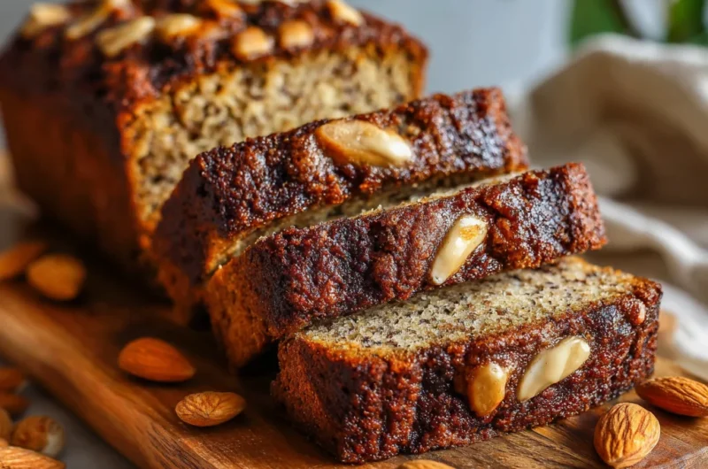 Healthy Almond Flour Banana Bread Loaf
