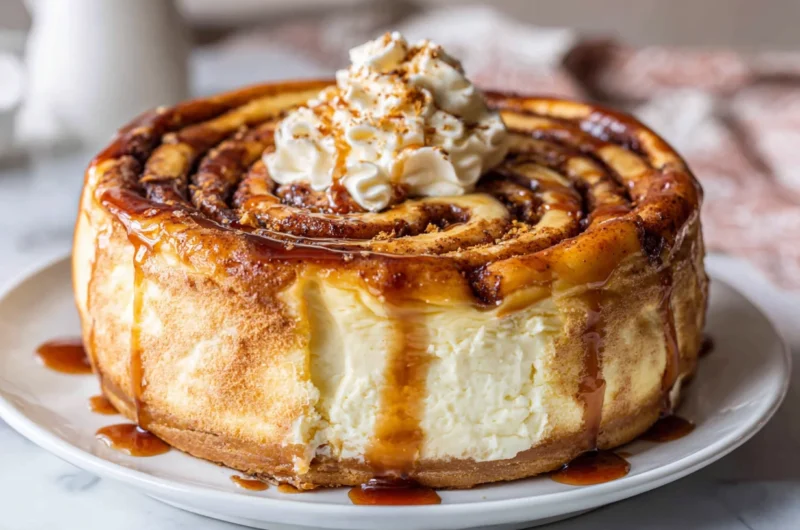 Cinnamon Roll Honey Bun Cheesecake Recipe