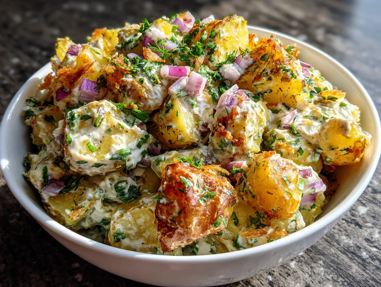 Crispy Smashed Potato Salad