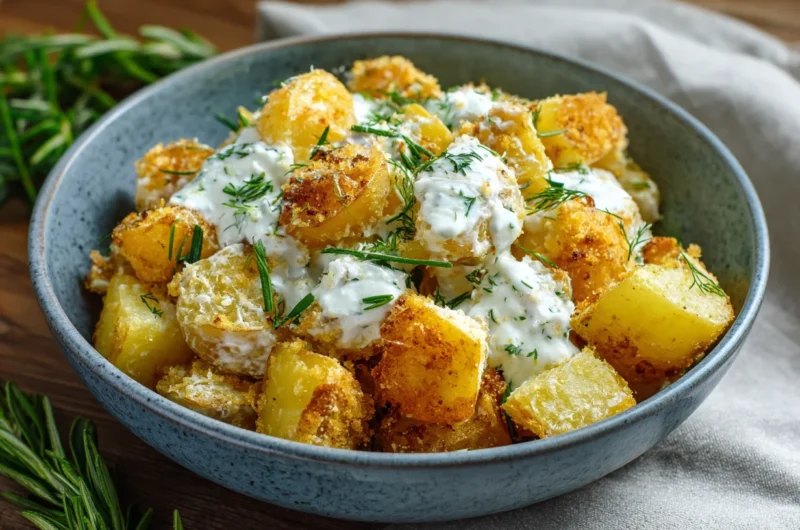 Crispy Smashed Potato Salad