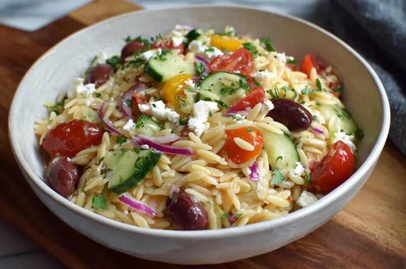 Greek Orzo Pasta Salad Recipe