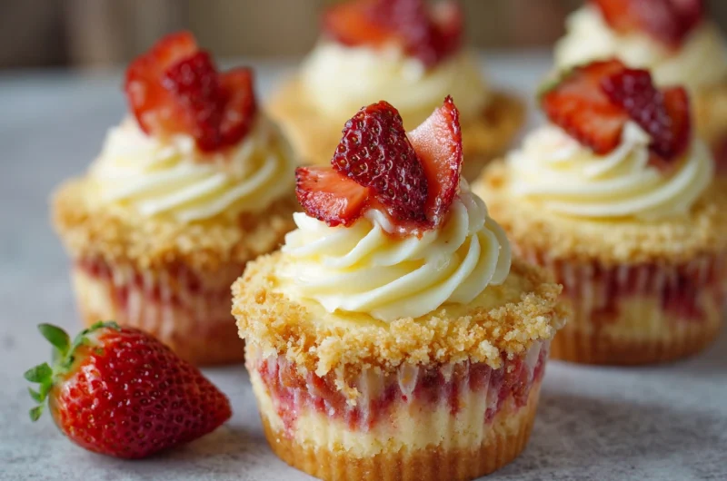 Easy Strawberry Cheesecake Cupcakes Recipe
