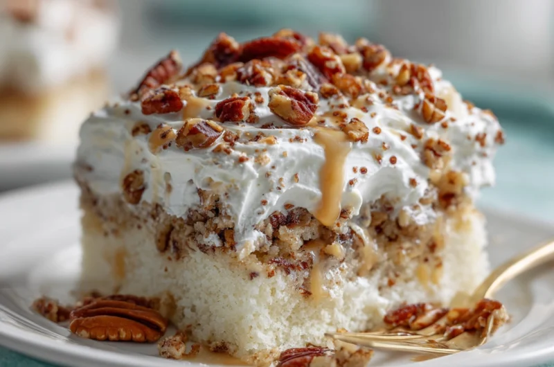 Butter Pecan Praline Poke Cake Recipe