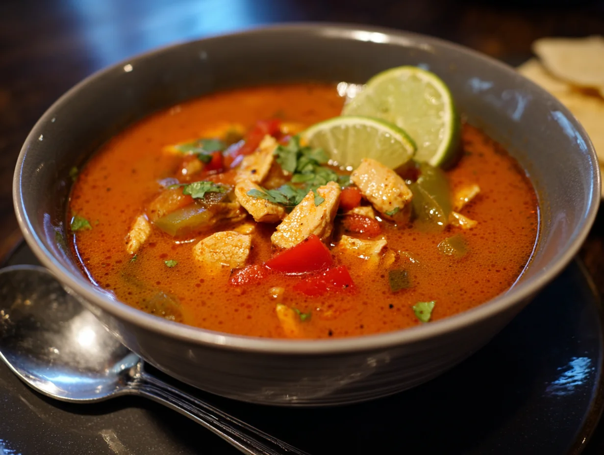 chicken fajita soup