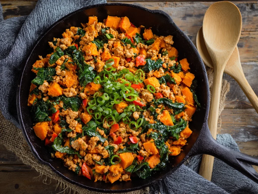 ground turkey sweet potato skillet