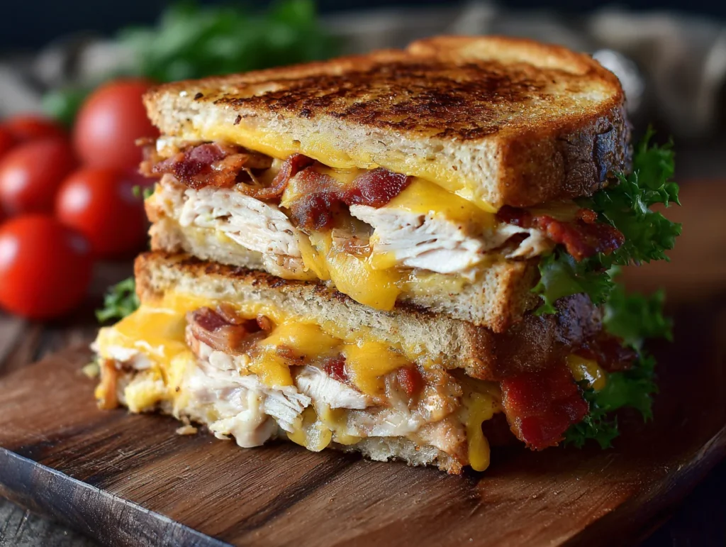 Cheddar and Bacon Turkey Melt on Sourdough