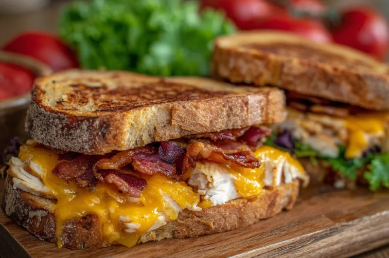 Cheddar and Bacon Turkey Melt on Sourdough Recipe