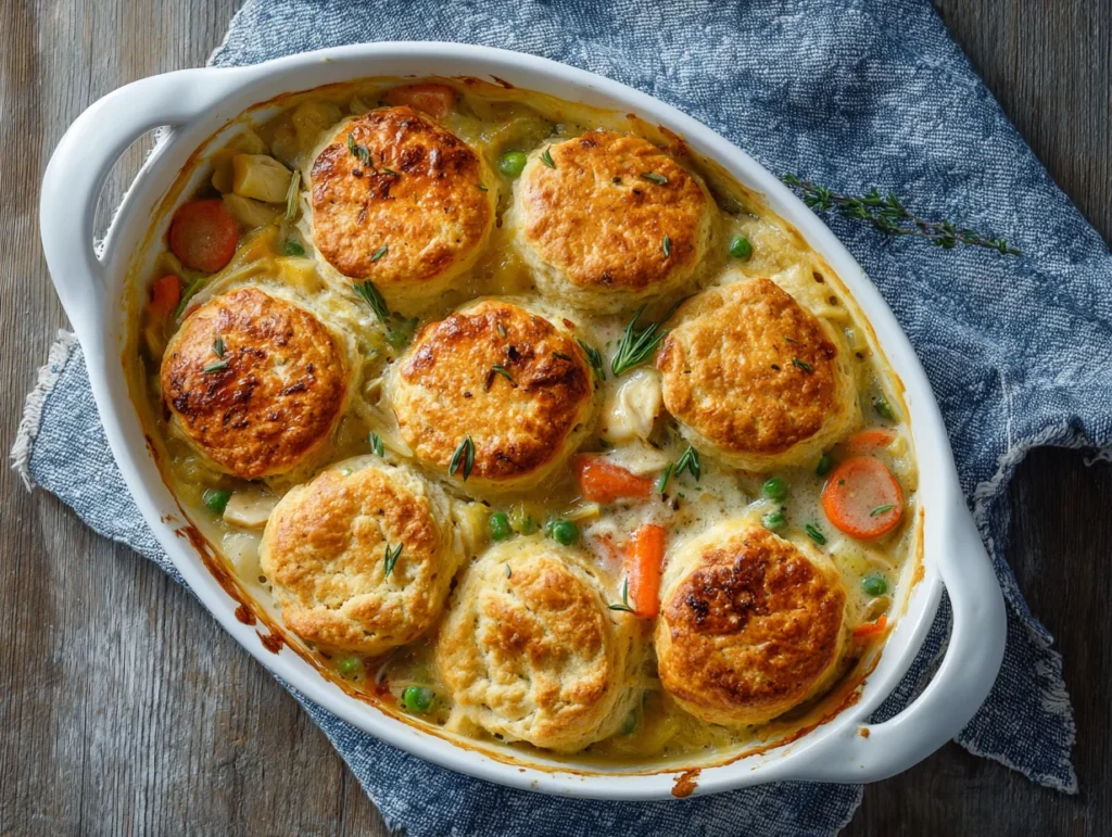 Chicken Pot Pie with Biscuits
