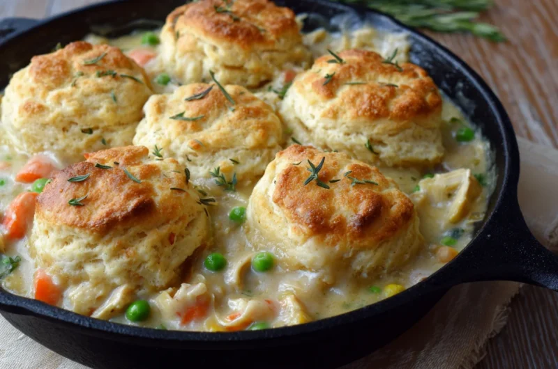 Easy Chicken Pot Pie with Biscuits Recipe