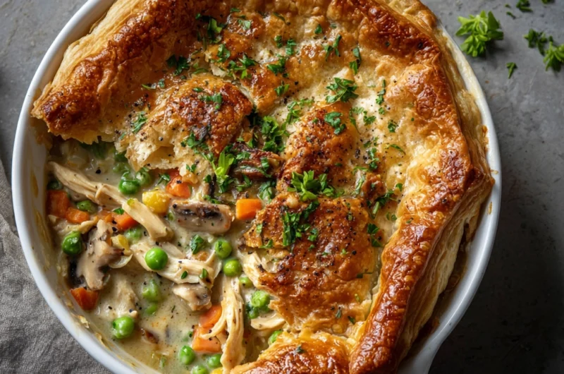 Homemade Chicken Pot Pie with Creamy Filling