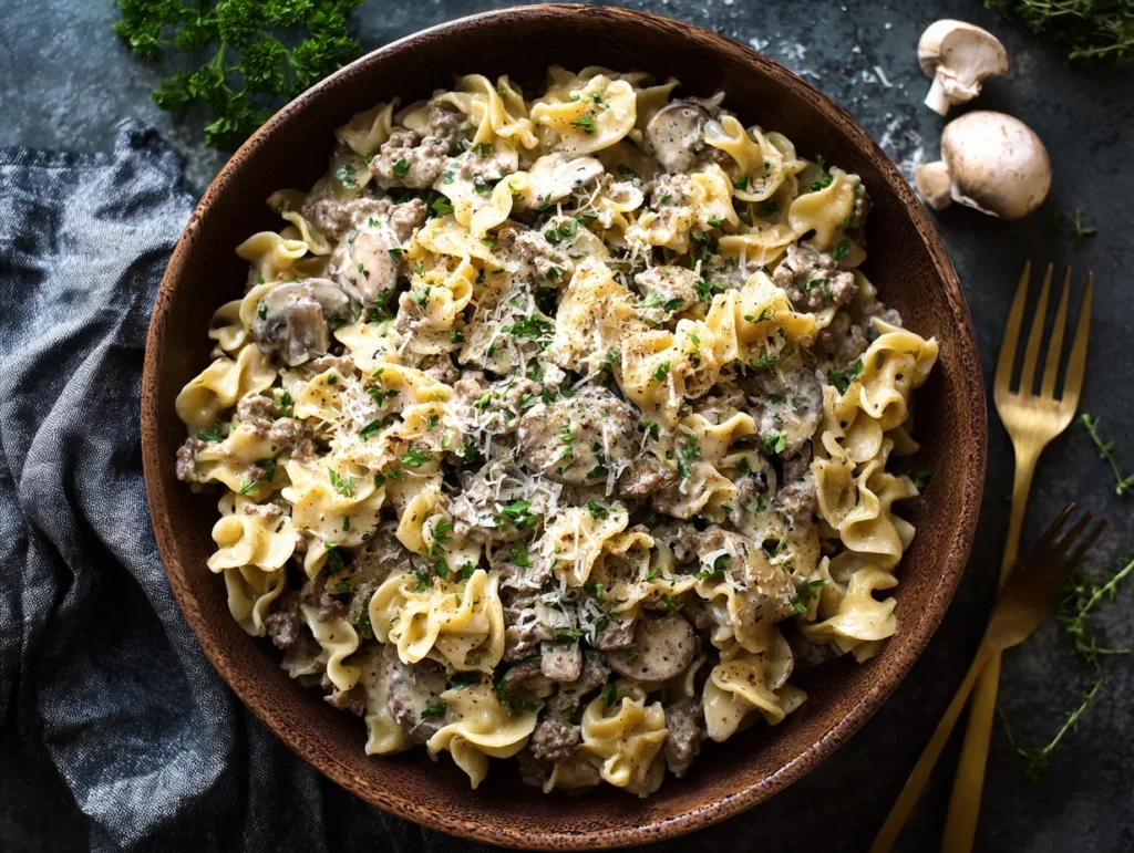 Ground Beef Stroganoff