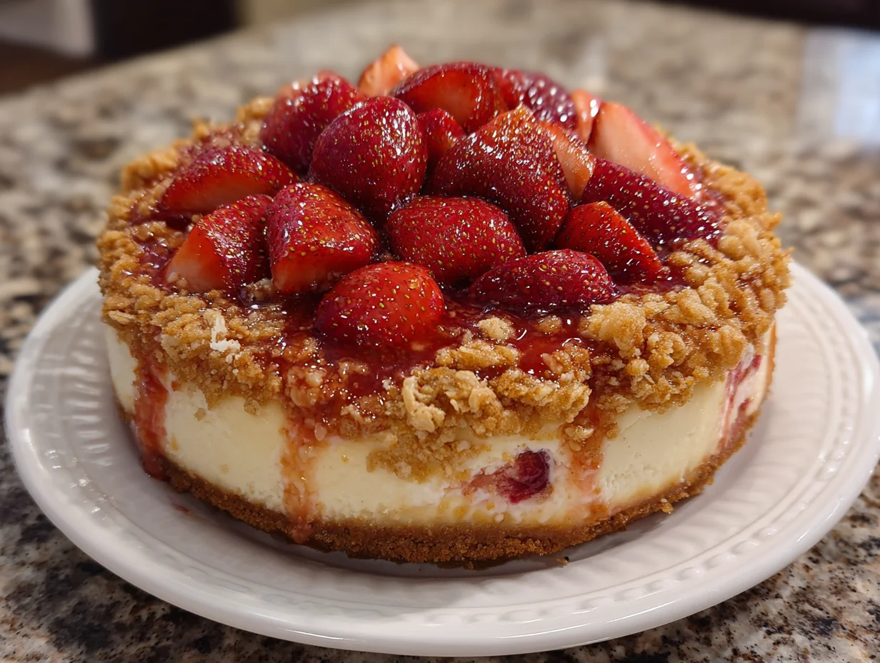 Strawberry Crunch Cheesecake