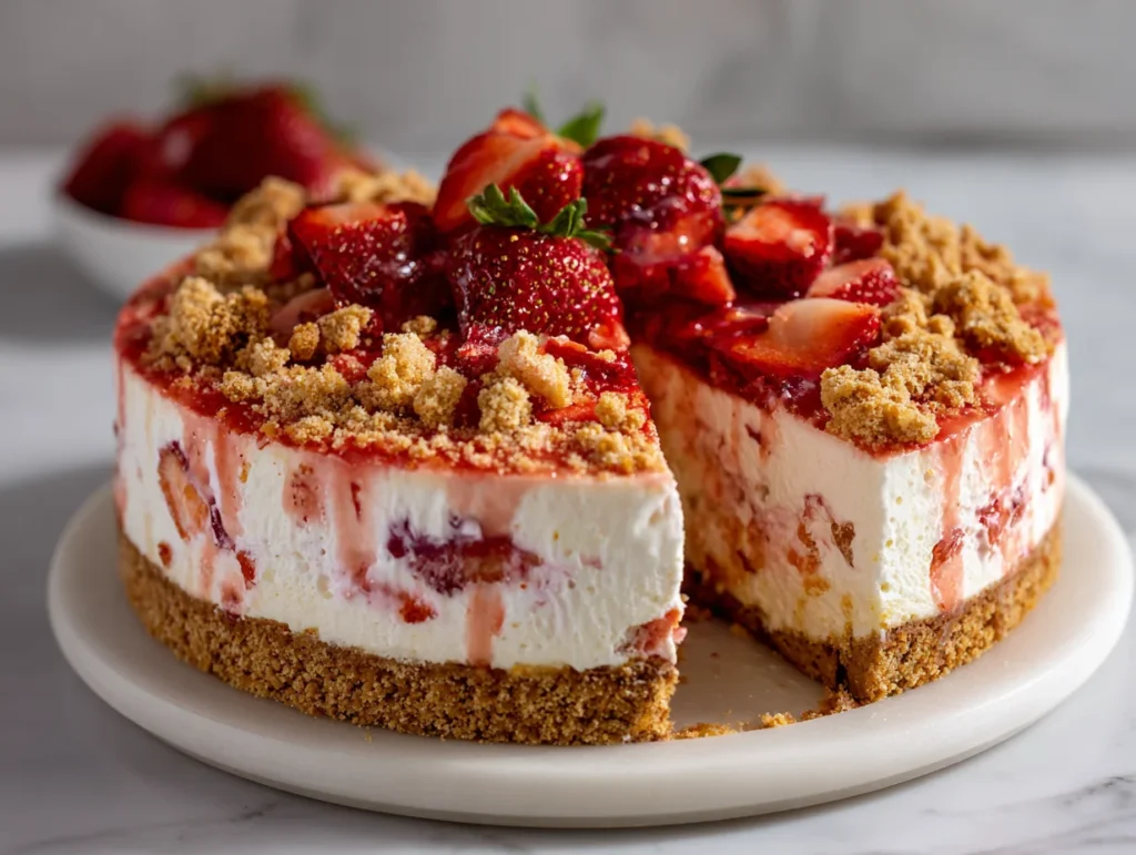 Strawberry Crunch Cheesecake