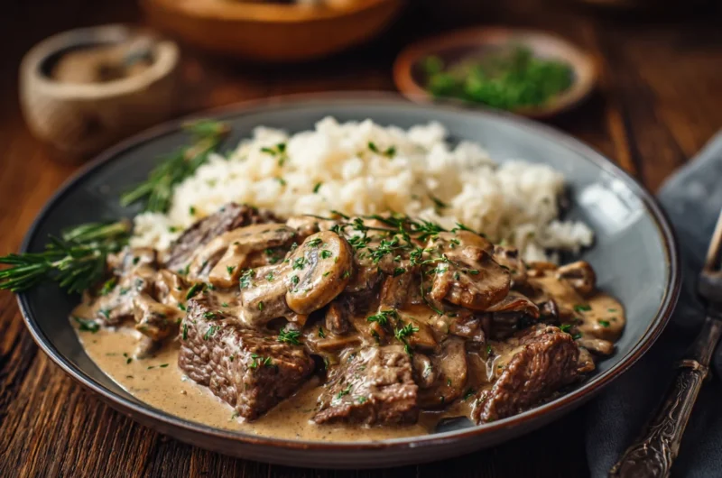 Classic Stroganoff Recipe with Tender Beef and Creamy Sauce