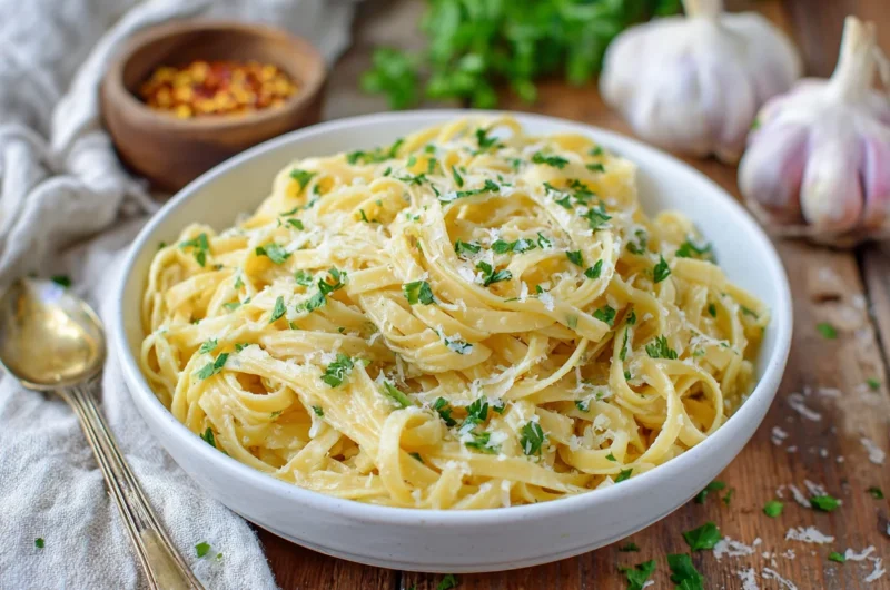 Simple & Delicious Garlic Parmesan Noodles Recipe