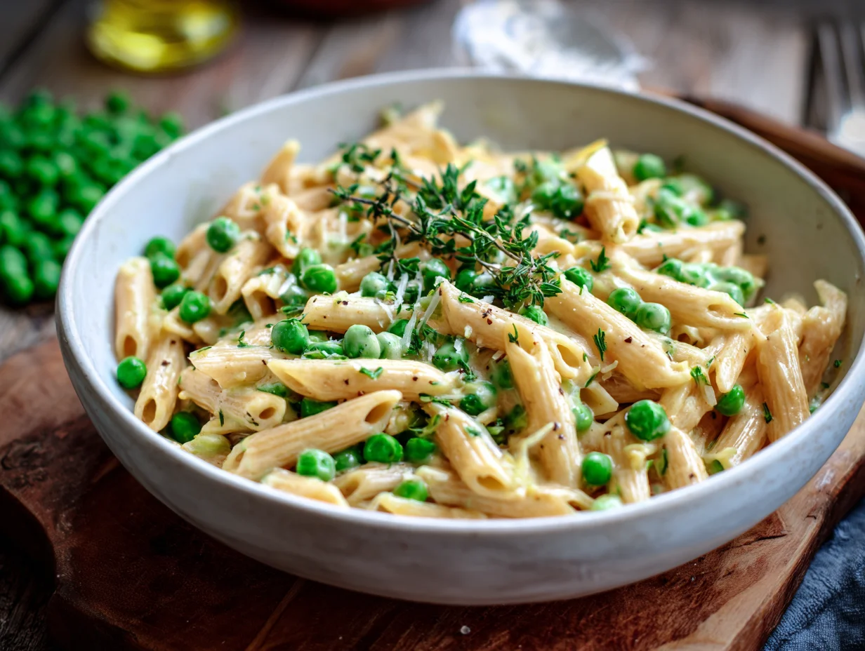 pasta and peas