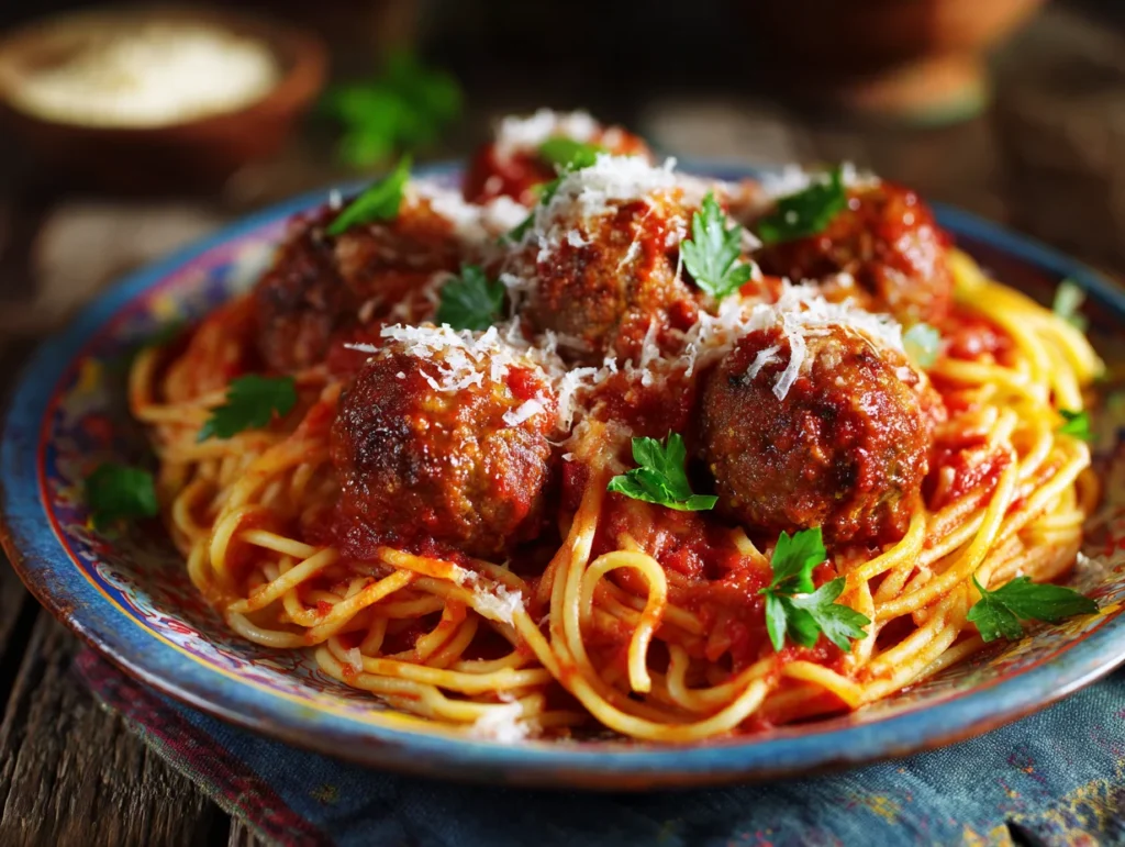 spaghetti and meatballs