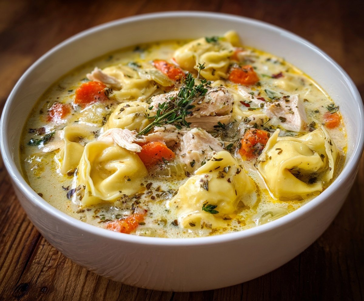 Creamy Chicken Tortellini Soup