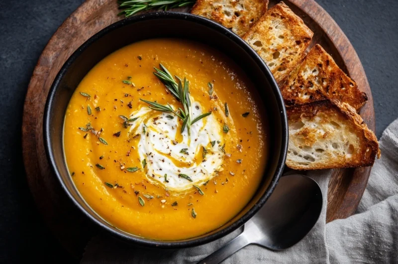 Creamy Roasted Butternut Squash Soup Recipe