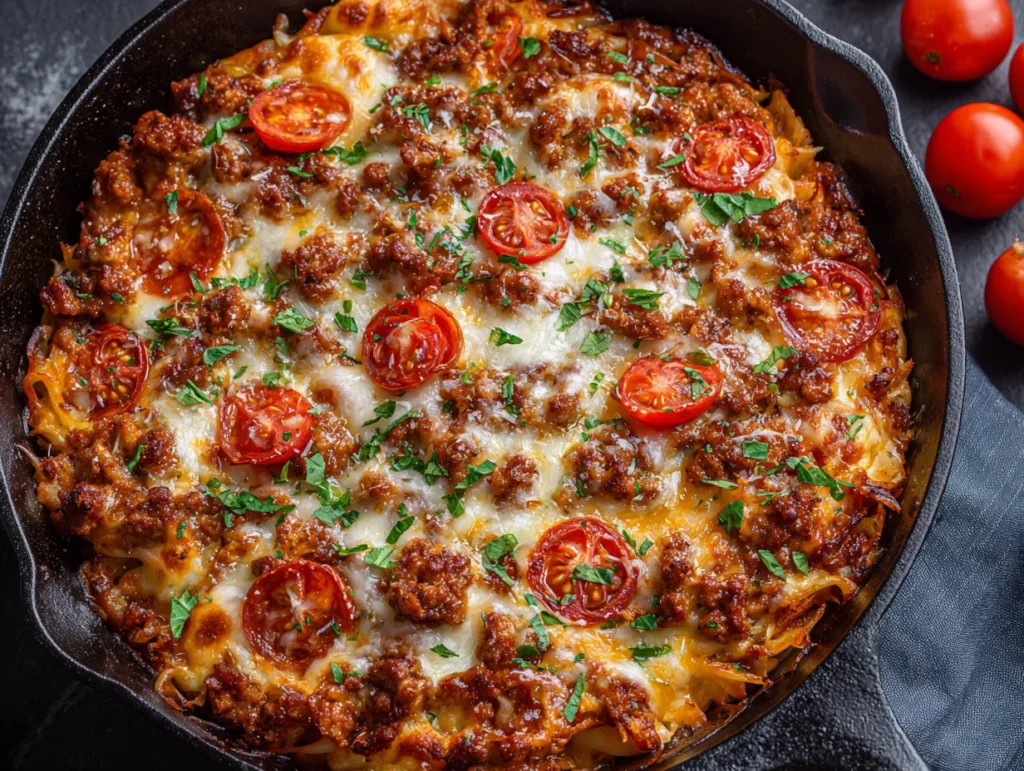 Easy Sausage Pizza Casserole