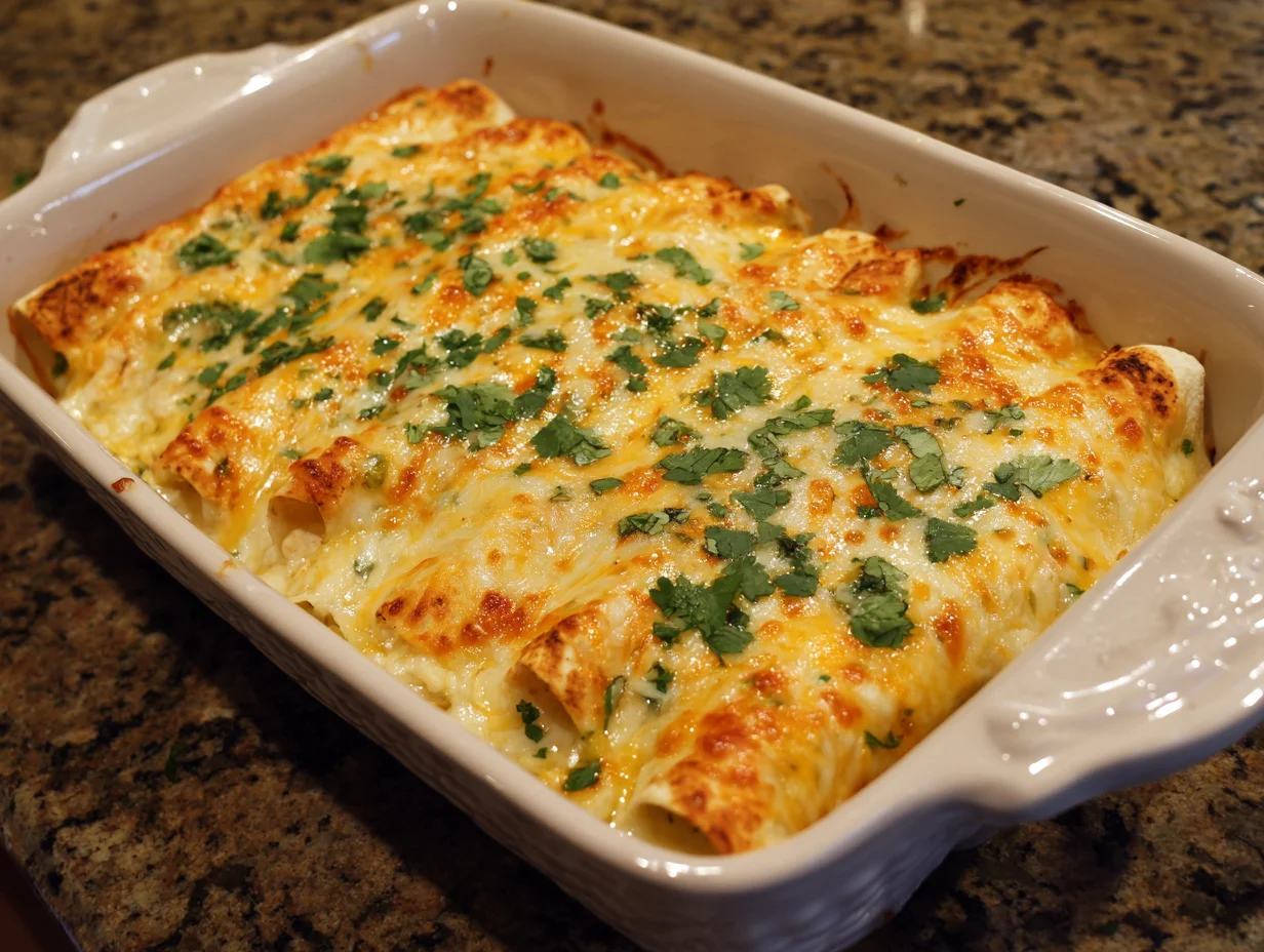 Green Chili Chicken Enchiladas