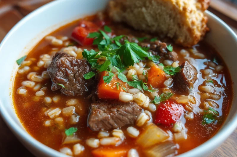 Hearty Beef Barley Soup Recipe