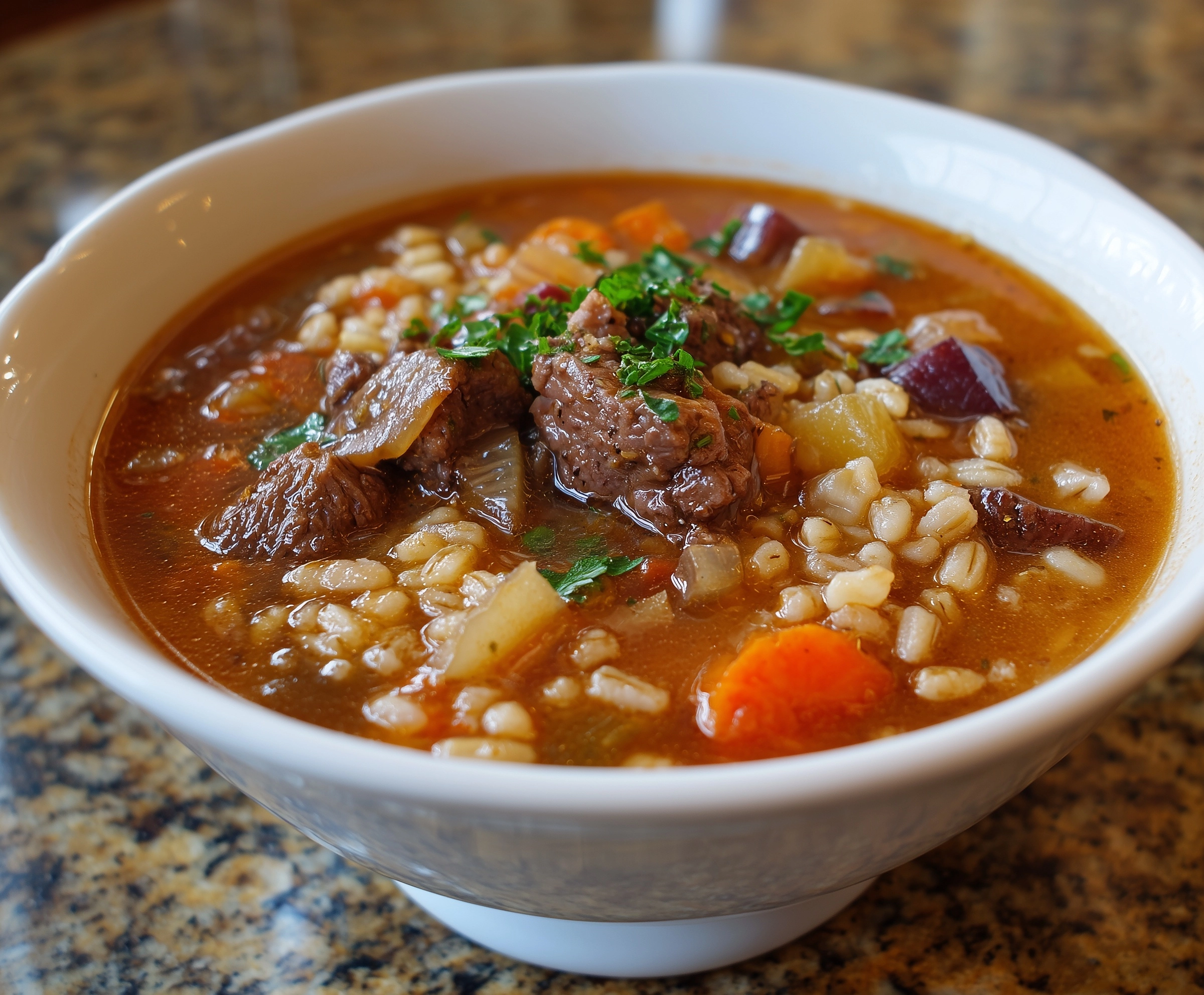 Hearty Beef Barley Soup Recipe