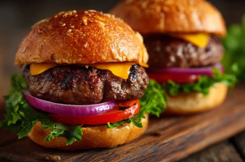 Juicy Homemade Hamburgers Recipe