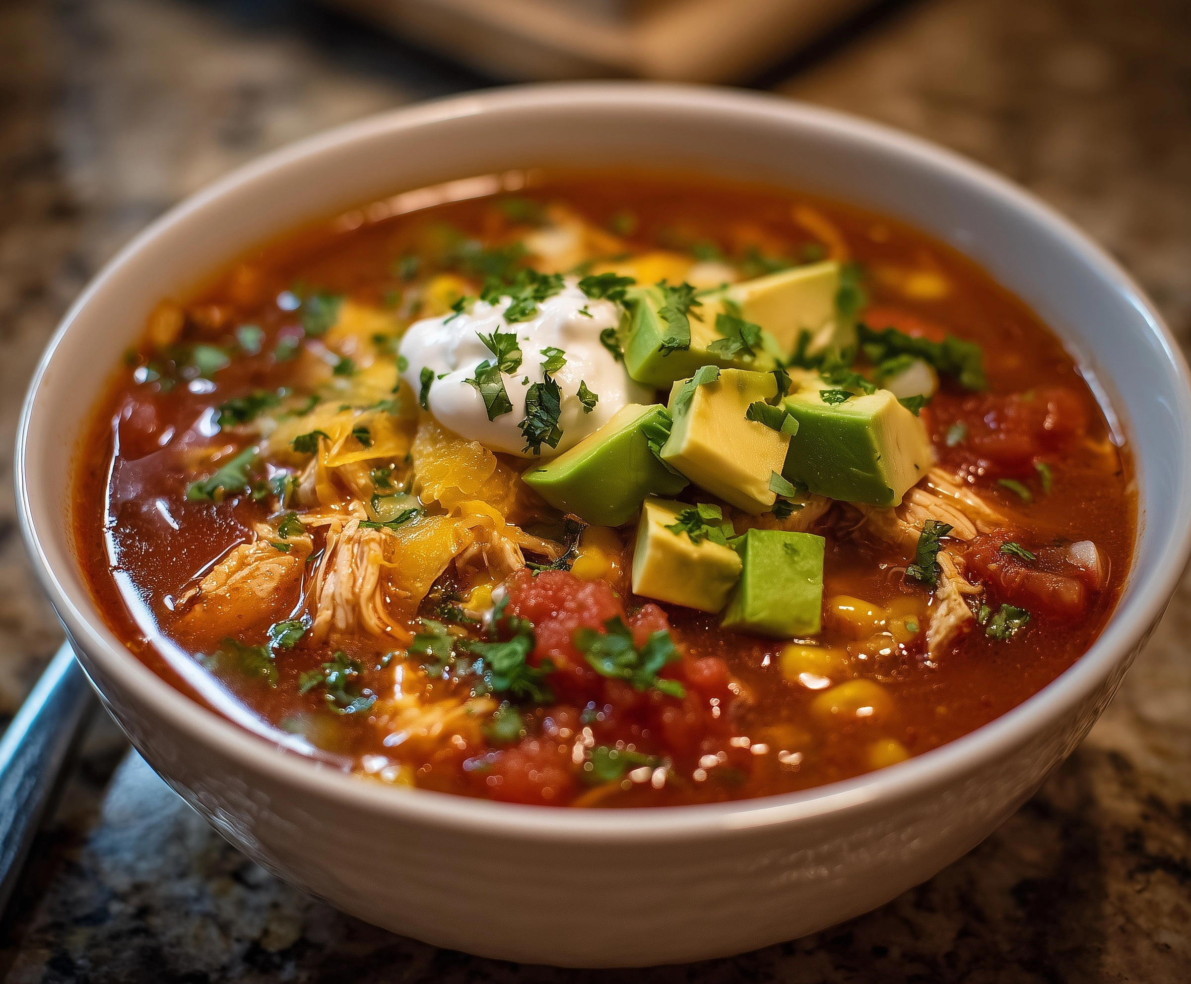 Quick Chicken Taco Soup