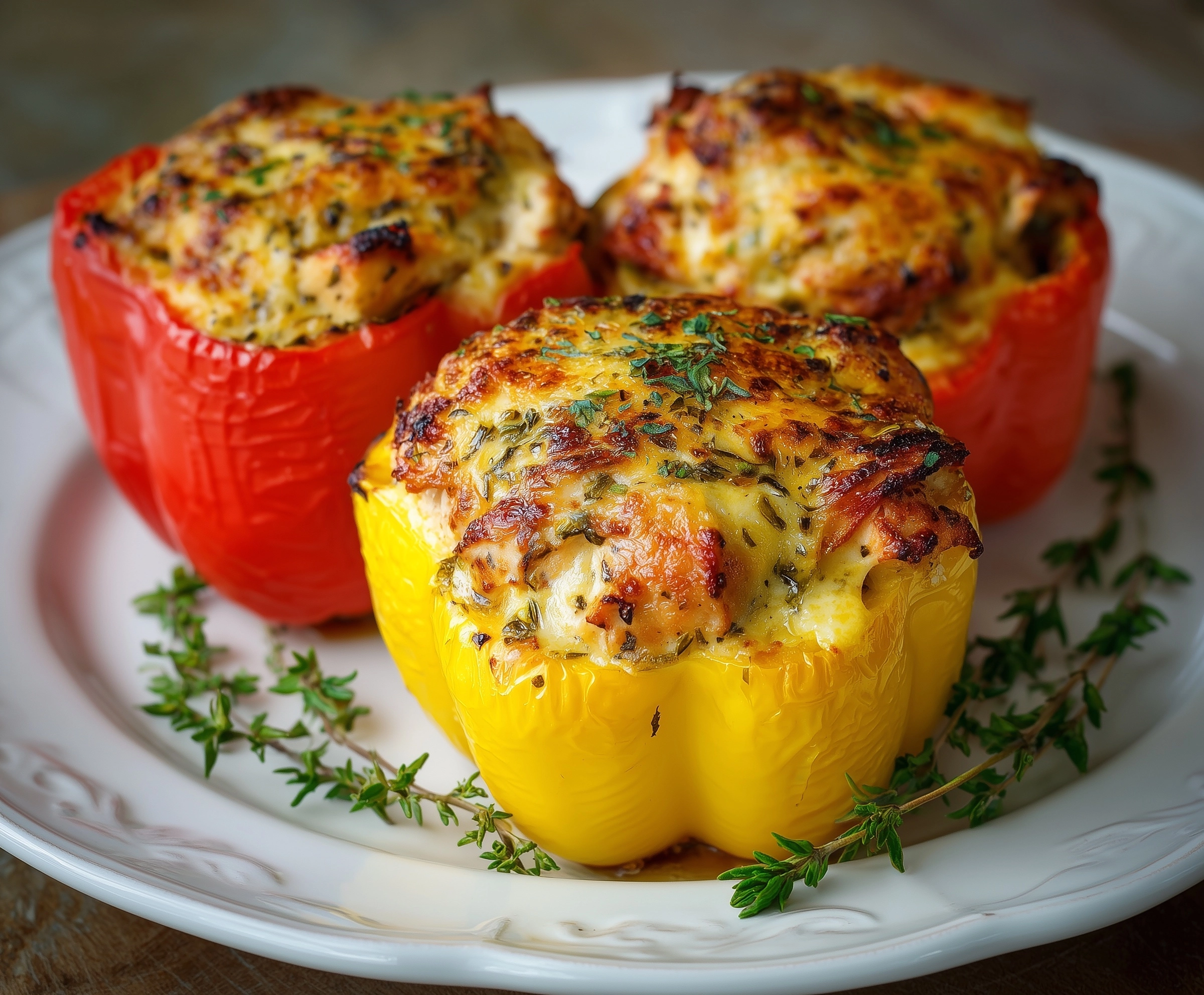 Simple Chicken Stuffed Peppers