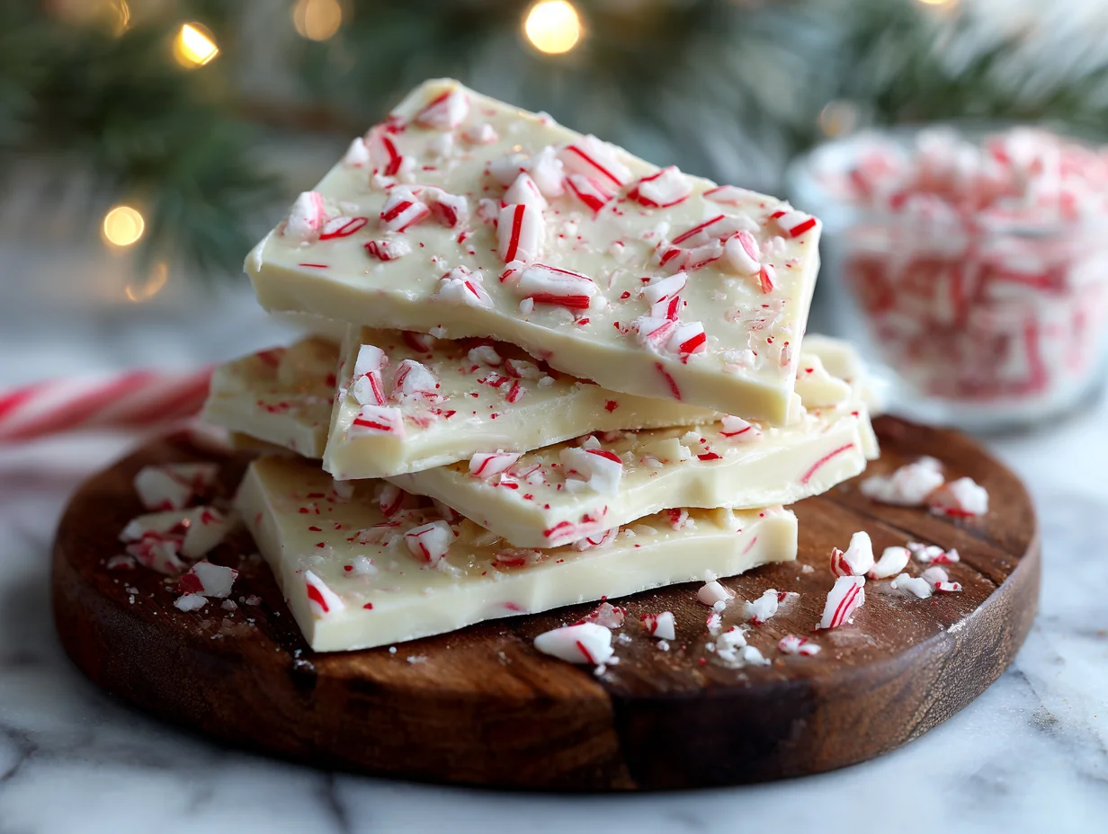 white chocolate peppermint bark