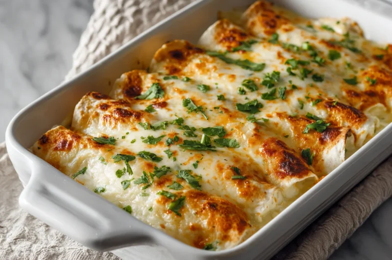 Creamy White Chicken Enchiladas Recipe