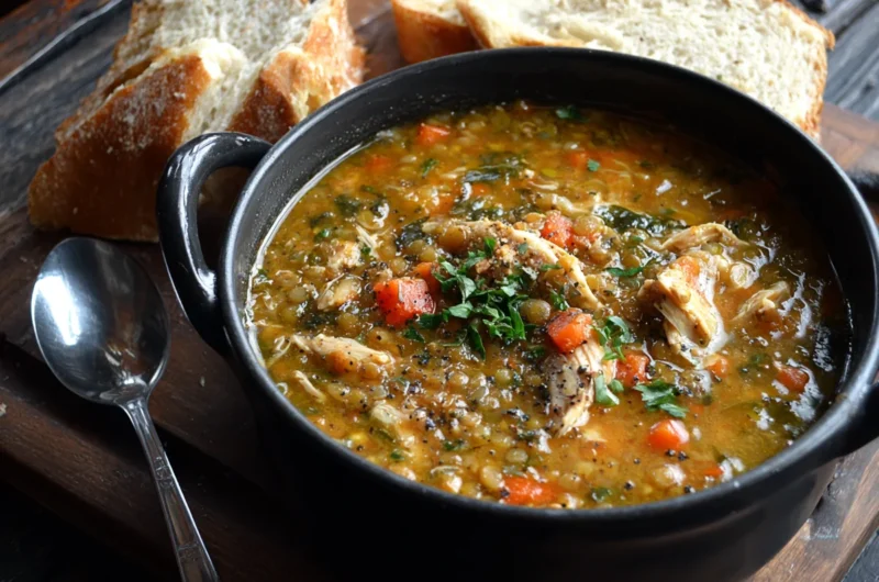 Hearty Chicken Lentil Soup Recipe
