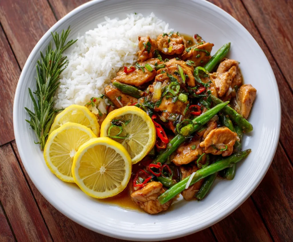 lemon-herb stir-fried chicken