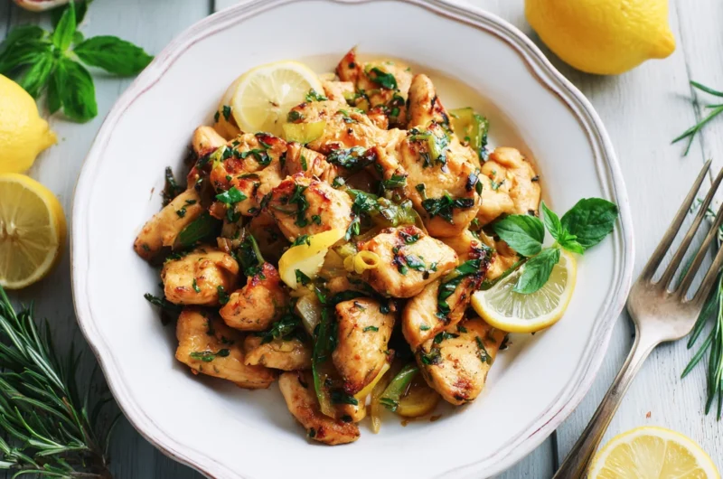 Zesty Lemon-Herb Stir-Fried Chicken Recipe