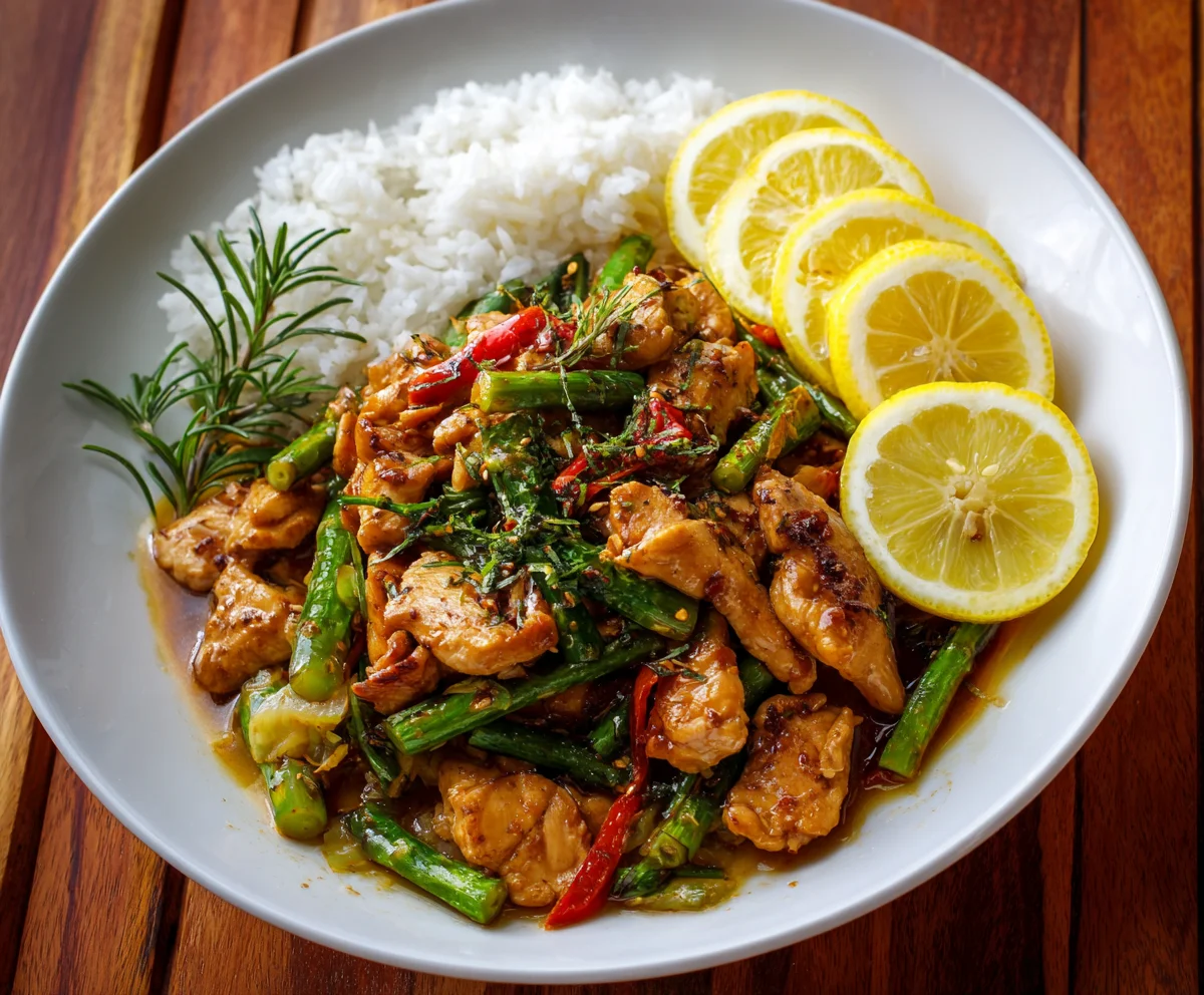 lemon-herb stir-fried chicken