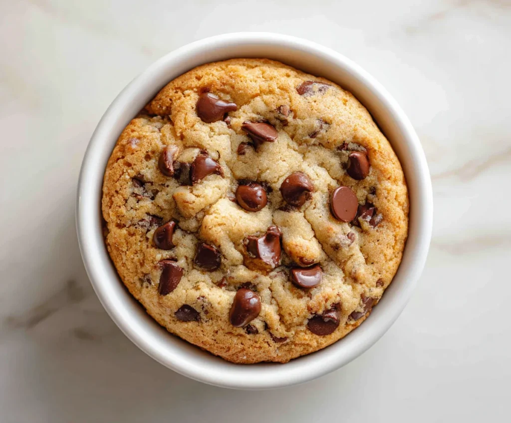 single serve chocolate chip cookie