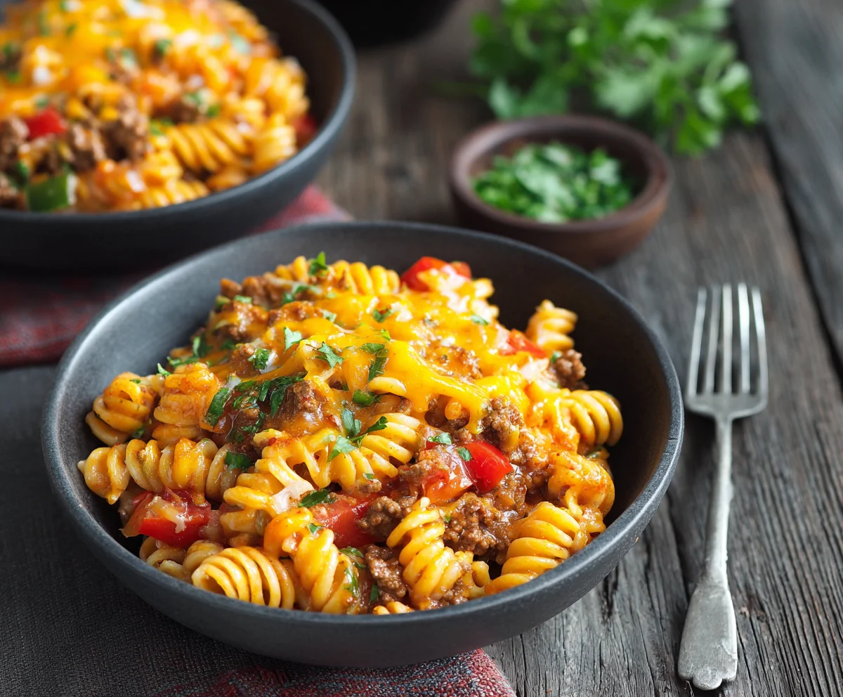 one pot cheeseburger pasta